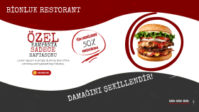 Bir menü tasarımı örneği