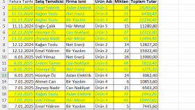 Excel ile formül ve tablo çözerim, pivot tablo oluştururum