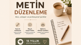 içeriklerinizi akıcı ve  profesyonel hale getiririm