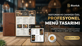 restoran ve cafenize özel profesyonel menü tasarımı yaparım