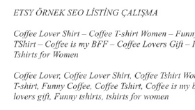 Ben sizler için Etsy seo listing hazırlayabilirim