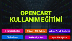opencart kullanım eğitimi verebilirim