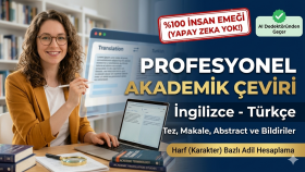 yapay zekasız, %100 manuel akademik çeviri yaparım