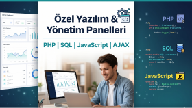işletmenize özel dinamik web yazılımları geliştiririm