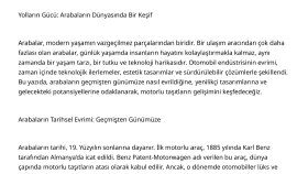 Yolların Gücü: Arabaların Dünyasında Bir Keşif