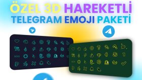 özel 3d hareketli telegram emoji paketi tasarlıyorum