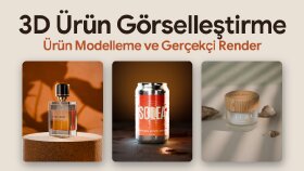 ürününüzün 3d modelini yapıp gerçekçi render alırım