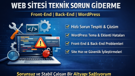 web site sorunlarınızı kısa sürede çözerim
