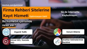 sitenizi firma rehberi sitelerine kayıt hizmeti verebilirim