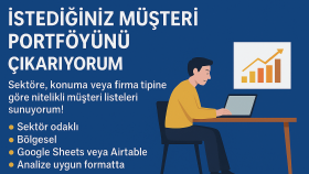 sizin için potansiyel müşteri listesi oluştururum
