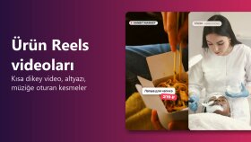 Ürün Reels videoları: gıda mağazası ve güzellik kliniği