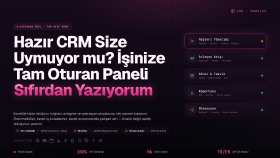 işletmenize özel CRM ve yönetim paneli geliştiririm