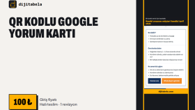 Google yorumlarınız için QR kodlu yorum kartı tasarlarım