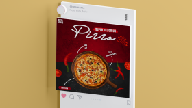pizza - instagram post tasarımı