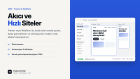 modern web sitenizi Framer veya Webflow ile kurarım