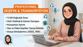 ses ve video kayıtlarınızı  kusursuz deşifre edebilirim