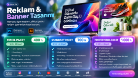 istediğiniz stilde reklam ve banner tasarımı yaparım