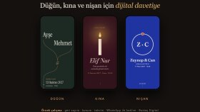 Dijital Davetiye: Düğün, Kına, Nişan (Örnek)