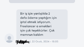 İptal olan iş