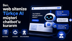 web sitenize Türkçe AI müşteri chatbot'u kurarım