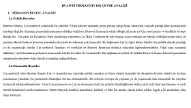 Huawei Dış Çevre Analizi 