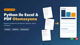 Excel, CSV ve PDF dosyalarınız için Python scripti yazarım