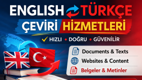 Türkçe - İngilizce çevirilerinizi en iyi şekilde yaparım