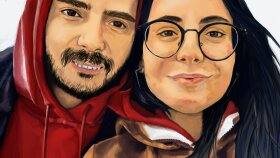 Sevgililer günü için hediye illüstrasyon