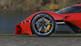 Hazır bir Alfa Romeo araba modeline animasyon tasarladım.