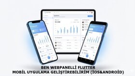 Flutter tabanlı iOS & Android mobil uygulama geliştiririm
