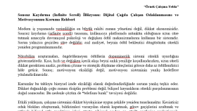 Sonsuz Kaydırma İllüzyonu ve Dijital Dikkat Yönetimi
