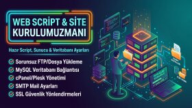 web sitenizi, script ve veritabanı kurulumlarınızı yaparım