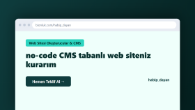 no-code cms tabanlı web siteniz kurarım
