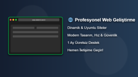 sizin için web yazılımı yapabilirim