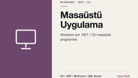 Windows için masaüstü programlar geliştiririm