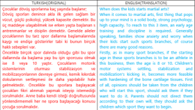 İngilizceden Türkçeye Kısa Metin Çevirisi