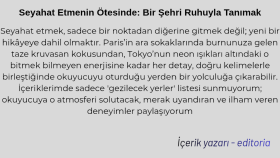 Seyahat Etmenin Ötesinde: Bir Şehri Ruhuyla Tanımak