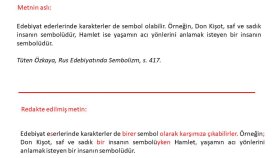 Edebiyat Eserleri ve Semboller