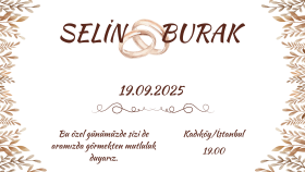 Düğün-Nişan-Doğum Günü Davetiye Tasarımları
