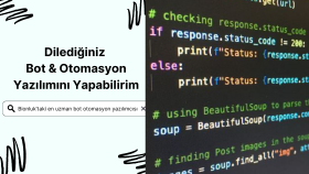 istediğiniz bot ve otomasyonu kodlayabilirim
