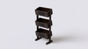 Low-poly Ahşap Sebzelik