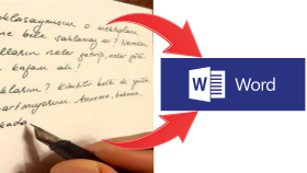 el yazıları ve ses kayıtlarını word dosyasına çevirebilirim
