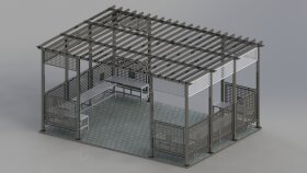 Çardak tasarımı - 3d tasarım - solidworks