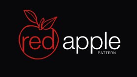 Red Apple Pattern Logo Tasarımı