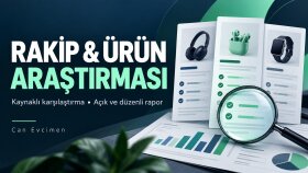 rakip ve ürün araştırması yapıp karşılaştırma hazırlarım