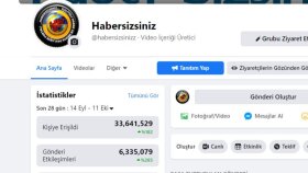 Habersizsiniz Facebok sayfası erişim-takipçi