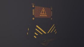 Sci-fi Firewall Game Ready Low Poly 3D Model