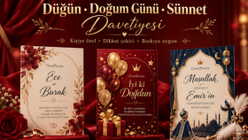 size özel şık ve profesyonel davetiye tasarlarım