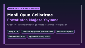 Unity ile iOS ve Android mobil oyununuzu geliştiririm