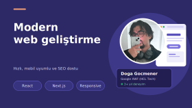 modern ve hızlı web sitesi / web uygulaması geliştirebilirim